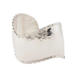 SEED & SAGE Silver Made In Mexico Sterling Silver Hammered Abstract Cuff